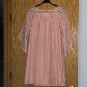 Pink Lace 3/4 Dress